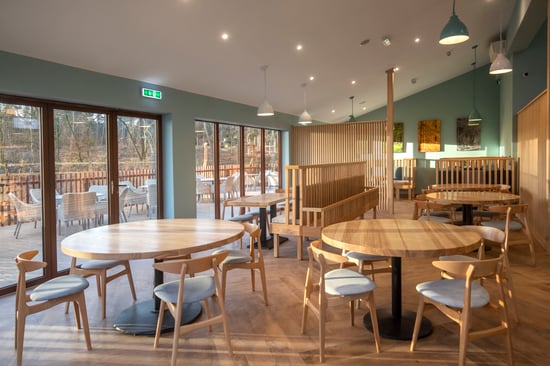 Delamere Forest restaurant area in the Forest Retreat