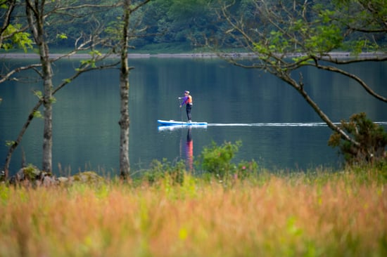 Paddle boarding at Loch Lubnaig