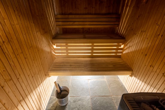 Golden Oak Cottage sauna at Keldy, Yorkshire