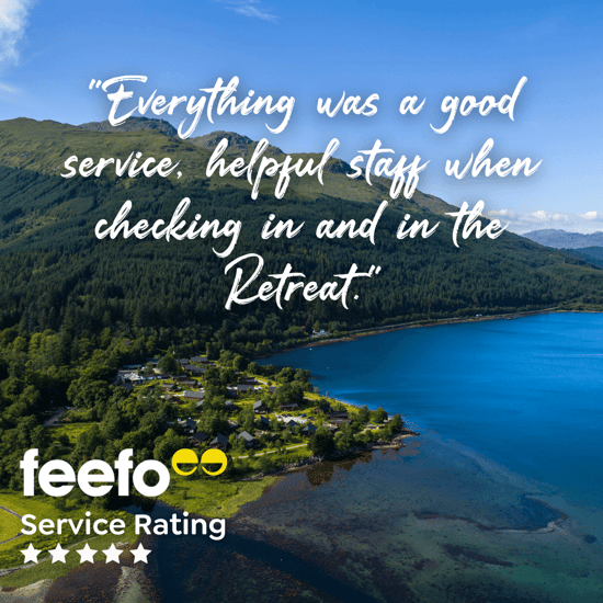 Feefo review Argyll - everything was a good service, helpful staff when checking in and in the retreat 