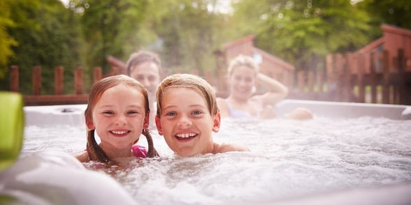 Family time in your own hot tub