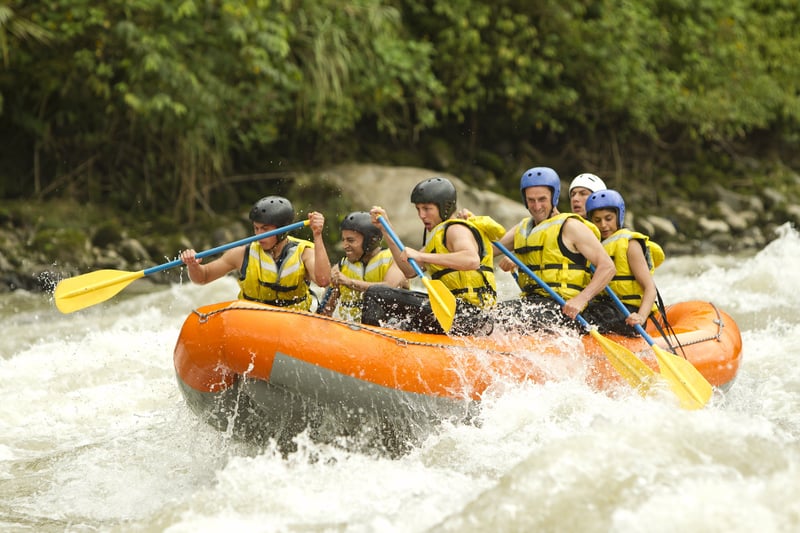 white water rafting in the Brecon Beacons, South Wales