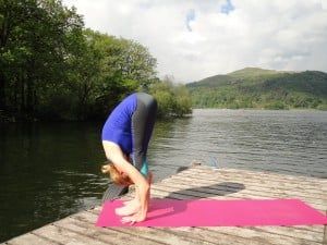 Forward fold yoga pose