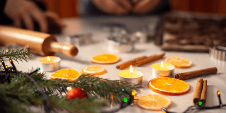 Citrus rings are a great natural decoration