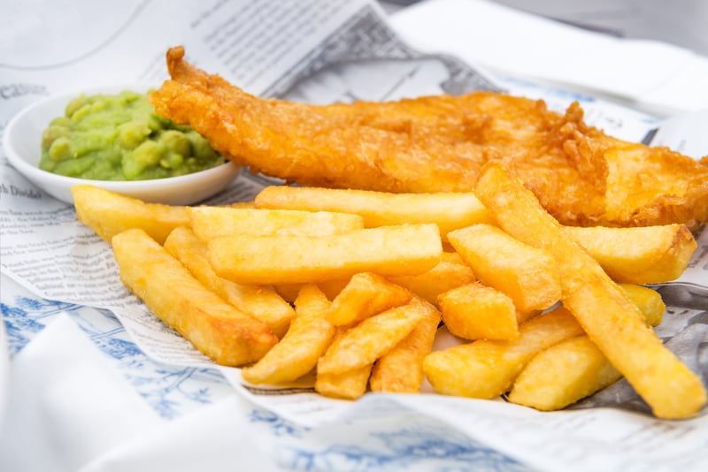 Traditional fish and chips.
