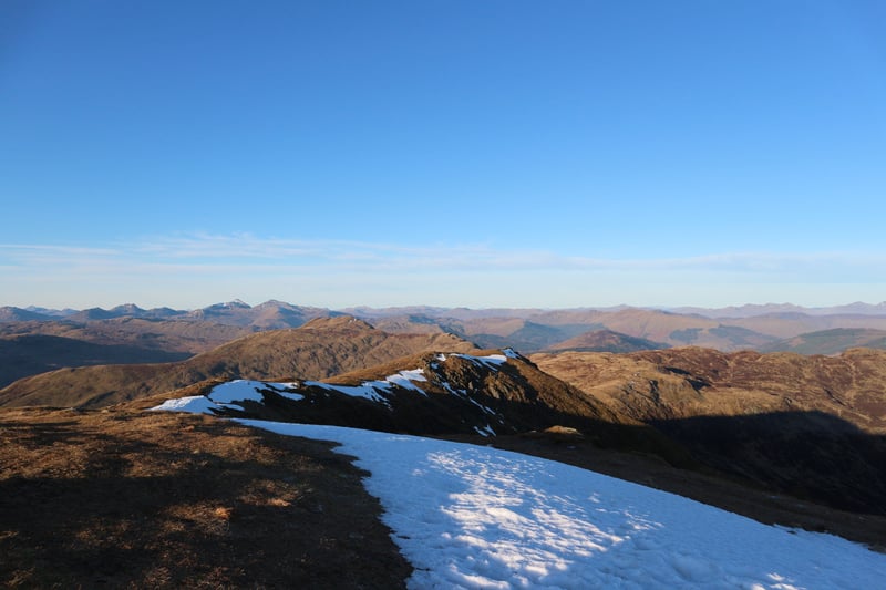 Views from Ben Ledi mountain in Scotland