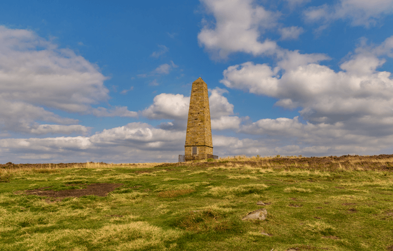 Stone Captain Cook Monument on North York Moors National Park