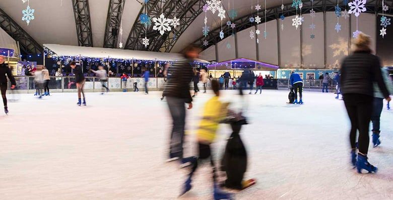 Ice rink at Eden Project