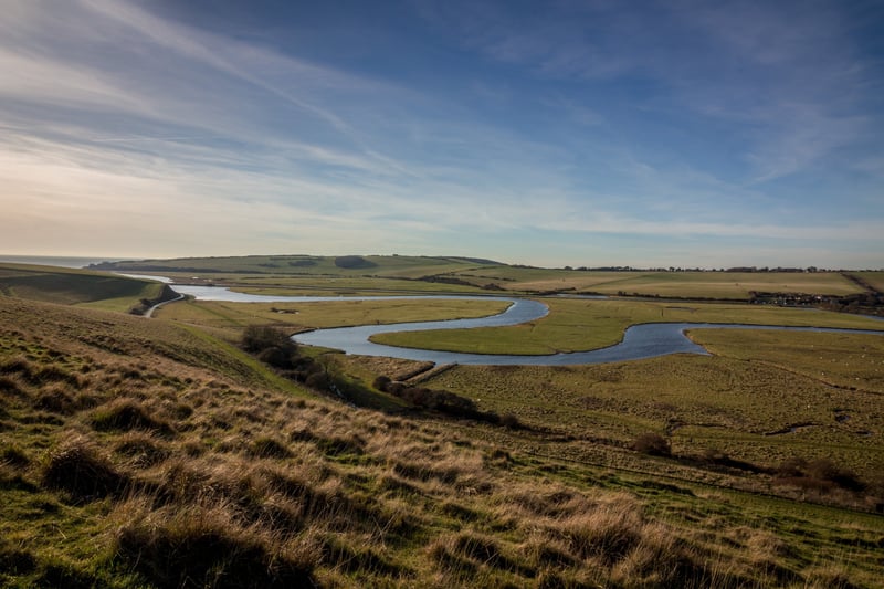 View from the South Downs Way, Seven Sisters, over the Cuckmere Valley