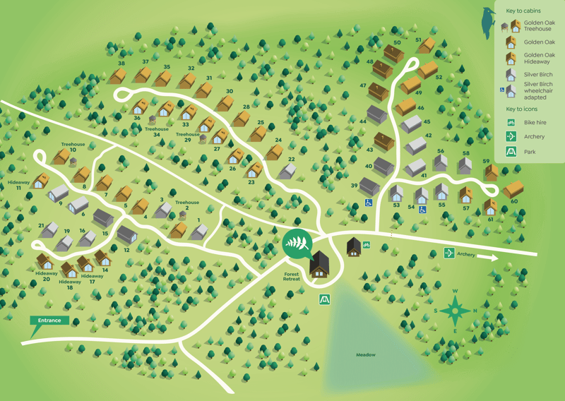 Location map at Blackwood Forest, Forest Holidays