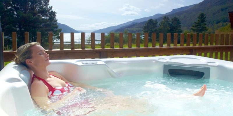 Views from the hot tub at Ardgartan Argyll, Scotland, Forest Holidays