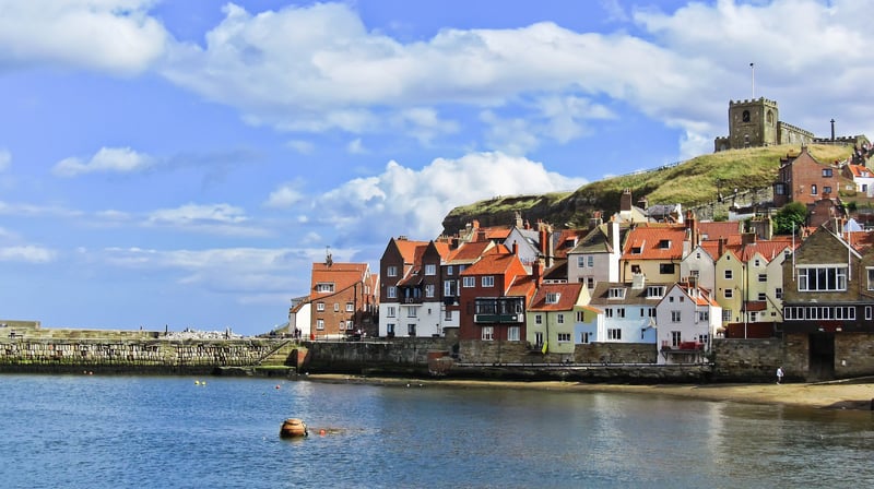 A view of the fishing town of Whitby, North Yorkshire